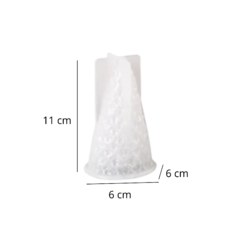 MOLDE SILICONA ARBOL DE HOJAS NAVIDAD 3D VELA - comprar online