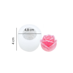 MOLDE SILICONA ROSA REDONDA 3D 4,8 X 4 CM en internet
