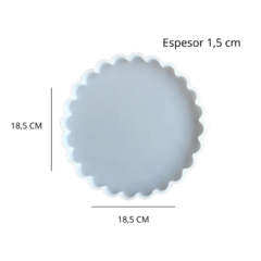 MOLDE SILICONA BANDEJA BORDE ONDEADO 18,5CM - comprar online
