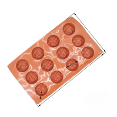 KIT JABONES DE COCO - MOLDE 12 CIRCULOS GRANOS DE CAFE - DOCTOR GLITTER