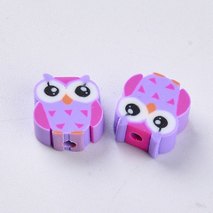 CUENTAS BUHOS MULTICOLOR FIMO X 25 GR X 60U APROX en internet