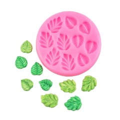 MOLDE SILICONA 10 MINI HOJAS 2 DISEÑOS