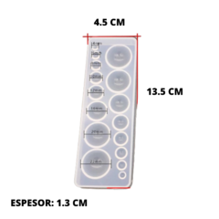 MOLDE SILICONA 16 SEMI ESFERAS MIX TAMAÑOS - comprar online