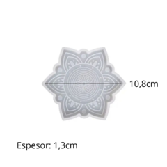 MOLDE SILICONA POSAVASOS MANDALA FLOR - comprar online