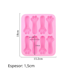 MOLDE SILICONA 8 PATITAS DE MASCOTA HUELLAS - comprar online