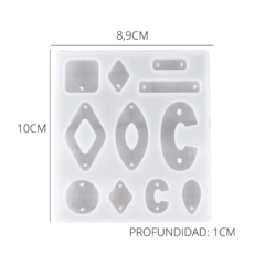 MOLDE SILICONA 11 DIJES DIAMANTES Y LETRAS C - comprar online