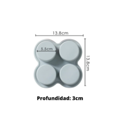 MOLDE PLANCHA 4 CIRCULOS X 5.5CM C/U en internet