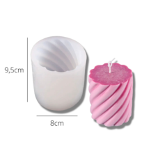 MOLDE SILICONA VELA ESPIRALADA TORNEADA 8 X 9,5CM - comprar online