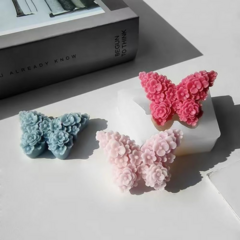 MOLDE SILICONA MARIPOSA DE FLORES JABON VELA RESINA en internet