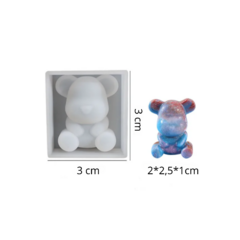 MOLDE SILICONA DIJE AROS OSO MINI 2,5 X 2 CM - 001D6 - comprar online
