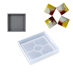MOLDE SILICONA POSAVASOS CUADRADO - comprar online