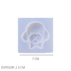 MOLDE CARA PERRO CON MOÑO 3D - comprar online