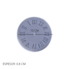 MOLDE RELOJ NUMEROS ROMANOS 10CM - comprar online