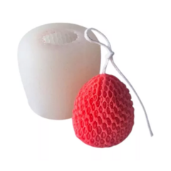 MOLDE SILICONA FRUTILLA INDIVIDUAL SIN TALLO