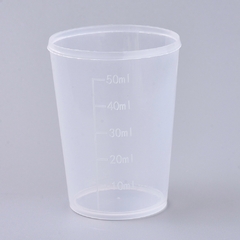 VASO MEDIDOR CONICO 50 ML PLASTICO x 10 uni en internet