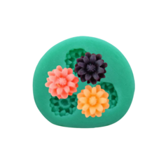 MOLDE SILICONA 3 MINI FLORES