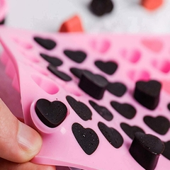 MOLDE SILICONA 55 MINI CORAZONCITOS GOMITAS BOMBONES - tienda online