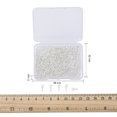 PITONES DE HIERRO COLOR PLATA X 300 UNI + CAJITA CONTENEDORA - comprar online