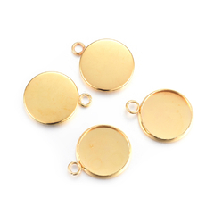 DIJE CIRCULAR ACERO INOX ENCHAPADO ORO 24K PARA RELLENO RESINA X 1,5 CM en internet