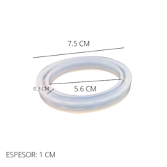 MOLDE SILICONA PULSERA FACETADA X 56mm - comprar online