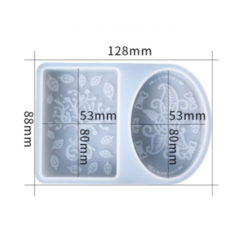 MOLDE DOBLE OVALO Y RECTANGULO TEXTURADO JABON - comprar online