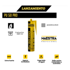 MAESTRA PU 50 PROFESIONAL CARTUCHO GRIS X 280 ML - comprar online