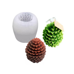 MOLDE SILICONA PIÑA ABIERTA 3D
