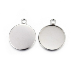 DIJE CIRCULAR ACERO INOXIDABLE PARA RELLENO RESINA X 2 CM