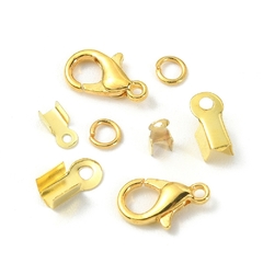 KIT ARMAR APRIETA CORDON TANZA ARGOLLAS MOSQUETON DORADO X 450 U APROX en internet