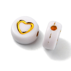 CUENTAS CORAZON PLANO Y REDONDO DORADO X 15G X 100 UNI en internet