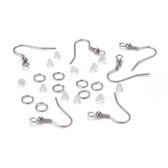 KIT ARMAR AROS ANZUELOS FRUFRU ARGOLLAS ACERO INOXIDABLE X 180 U APROX - DOCTOR GLITTER