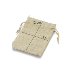 BOLSAS CON CORDON YUTE ARPILLERA BEIGE 12 X 9 CM x 10 uni - comprar online