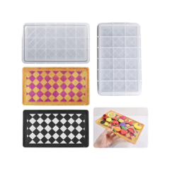 MOLDE SILICONA BANDEJA RECTANGULAR 28.5CM X 16.5CM CUADRILLE CON RIBETE