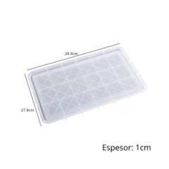 MOLDE SILICONA BANDEJA RECTANGULAR 28.5CM X 16.5CM CUADRILLE CON RIBETE - comprar online