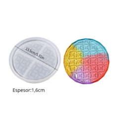 MOLDE SILICONA POSAVASOS CIRCULAR DIAMANTE - comprar online
