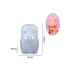 MOLDE SILICONA OSO ABRAZANDO CORAZÓN 3D - comprar online