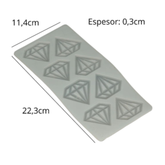 MOLDE SILICONA 8 DIAMANTES - PLANO - comprar online