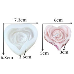 MOLDE SILICONA VELA CORAZÓN CON PETALOS en internet