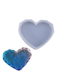 MOLDE CORAZÓN BORDES FACETADOS - MINI