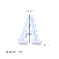 MOLDE SILICONA LETRA INDIVIDUAL 4 CM - comprar online