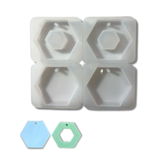 MOLDE PLANCHA SILICONA 4 LLAVEROS HEXAGONALES - comprar online