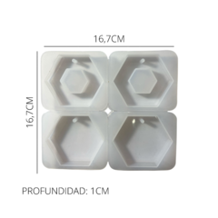 MOLDE PLANCHA SILICONA 4 LLAVEROS HEXAGONALES en internet