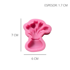 MOLDE MACETA CON FLORES - comprar online