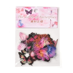 STICKER ADHESIVO MARIPOSAS COLORES TONOS ROSAS NARANJAS 40 UNI en internet