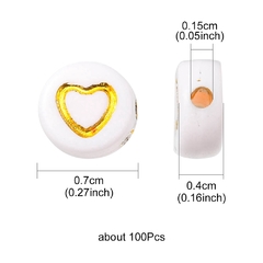 CUENTAS CORAZON PLANO Y REDONDO DORADO X 15G X 100 UNI - comprar online