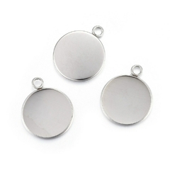 DIJE CIRCULAR ACERO INOXIDABLE PARA RELLENO RESINA X 2 CM en internet