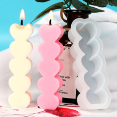 MOLDE VELAS CORAZONES VELAS - DOCTOR GLITTER