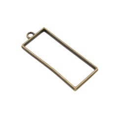 DIJE RECTANGULO GRANDE - COLOR BRONCE ANTIGUO