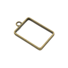 DIJE RECTANGULO CHICO - COLOR BRONCE ANTIGUO