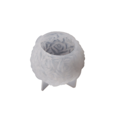 MOLDE SILICONA ESFERICO ROSAS 9 X 7CM